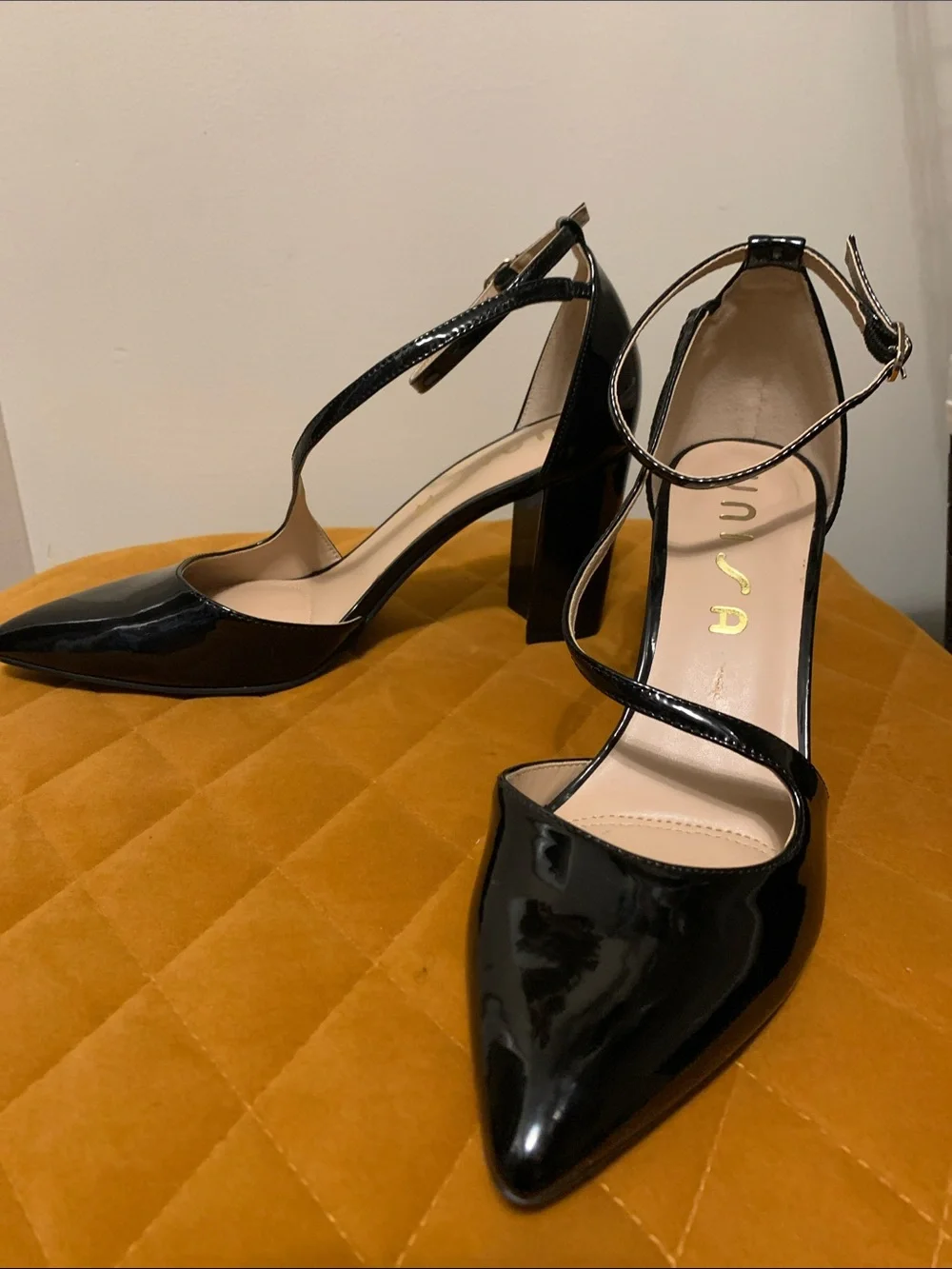 Patent leather heels